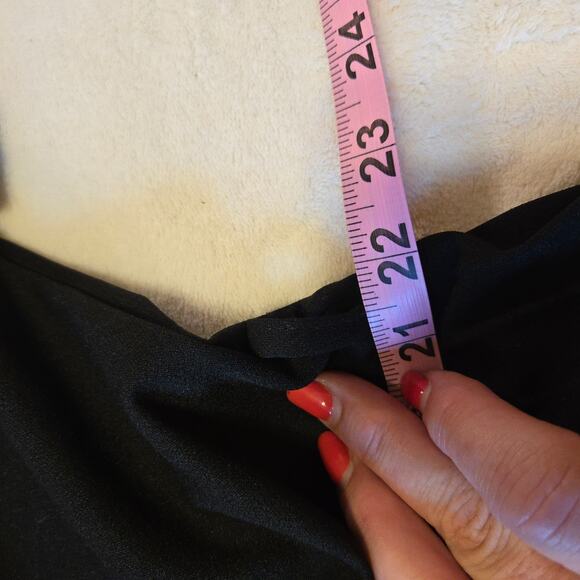 Sz 3X ELIZABETH NICOLE Black Cuffed Drop-shoulder Pleated Bottom Midi Dress - Picture 8 of 10